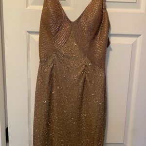 Gold sequin formal dress